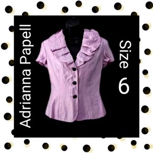 LAST CALL!⚡ 🎉 Adrianna Papell ruffled lavender blazer (Host Pick)